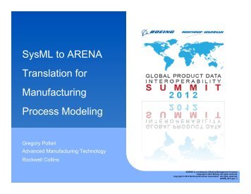 SysML to ARENA Translation for Manufacturing Process ... - GPDIS