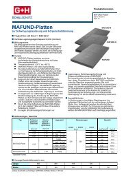 MAFUND-Platten - G+H Schallschutz