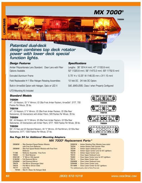 Code 3 Public Safety MX7000 Series Lightbars