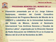 PROGRAMA MEMORIA DEL MUNDO DE LA UNESCO ... - RedIRIS