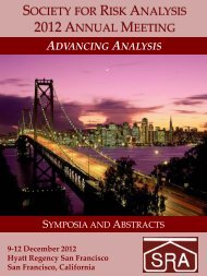 Symposia and Abstracts - Society for Risk Analysis