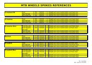 MTB WHEELS SPOKES REFERENCES - Birota