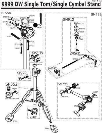 9999 DW Single Tom/Single Cymbal Stand 9999 DW Single Tom ...