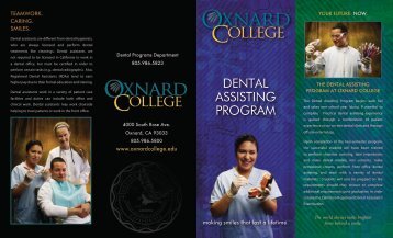 DENTAL ASSISTING PROGRAM - Oxnard College