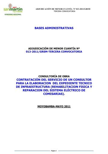 Bases Administrativas - Gobierno Regional de San MartÃ­n