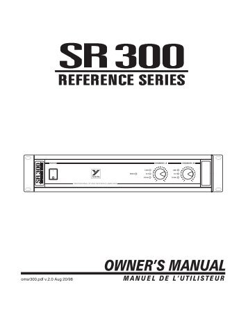 50K OWNERS MANUAL - Yorkville Sound