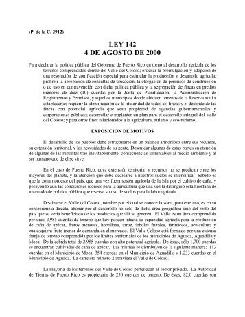 estado libre asociado de puerto rico - Oficina de Servicios Legislativos