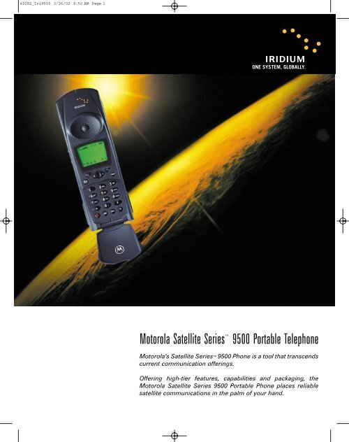 Motorola 9500 Iridium Phone - Satellite Internet | Phone