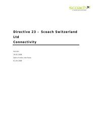 Directive 23 â Scoach Switzerland Ltd Connectivity