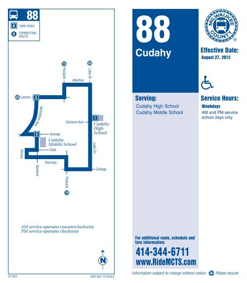 Route Guide Milwaukee County Transit System