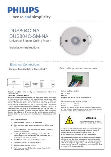 DUS804C-NA DUS804C-SM-NA - Philips Lighting Controls