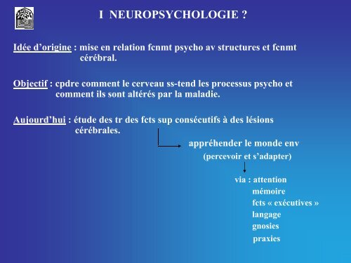 LES FONCTIONS COGNITIVES