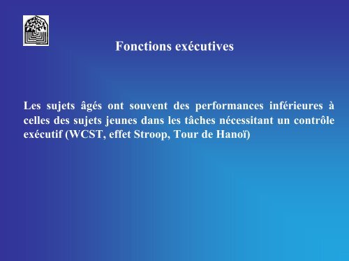 LES FONCTIONS COGNITIVES