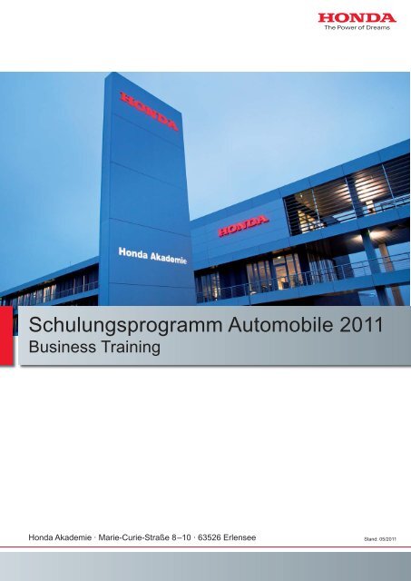 Anfahrtsplan zur Honda Akademie