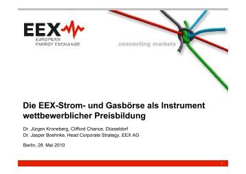 Die EEX-Strom- und Gasbörse als Instrument ... - EnReg