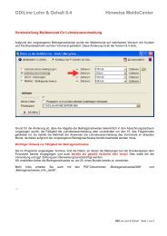 GDILine Lohn & Gehalt 8.4 Hinweise MeldeCenter - GDI Software