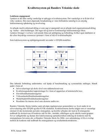 Kvalitetsstyringssystem p Randers Tekniske Skole - Tradium