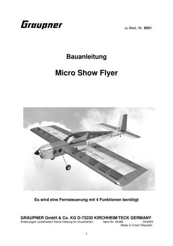 Bauanleitung Micro Show Flyer - RC-Toy