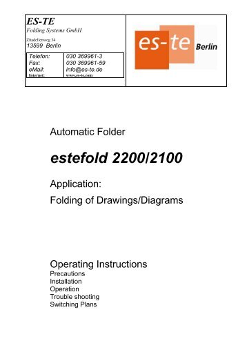 estefold 2200/2100 - es-te.de