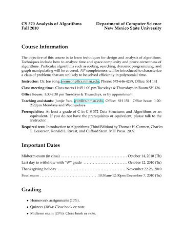 Syllabus - New Mexico State University