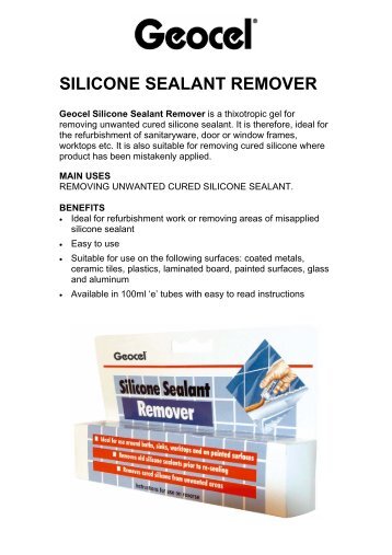 SILICONE SEALANT REMOVER - Geocel