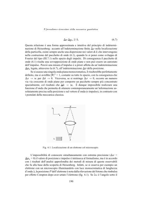 iv. il formalismo elementare della meccanica quantistica