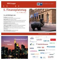 5. Finanzplatztag - WM Seminare