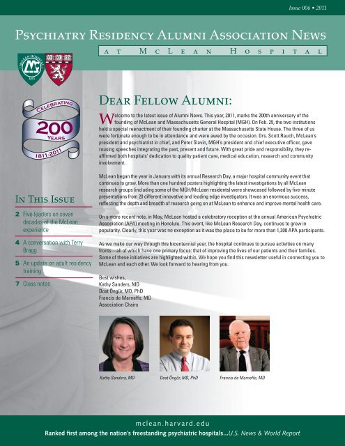 Winter 2011 Newsletter - McLean Hospital - Harvard University