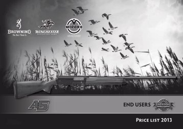 Price list 2013 END USERS Price list 2013 - Browning