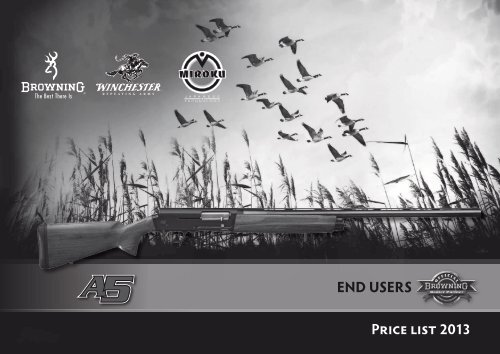 Price list 2013 END USERS Price list 2013 - Browning