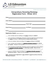 Extraordinary Parenting Workshop Registration Form - St Elizabeth ...