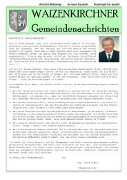 Waizenkirchner Gemeindenachrichten Nr. 193 (0 ... - Waizenkirchen