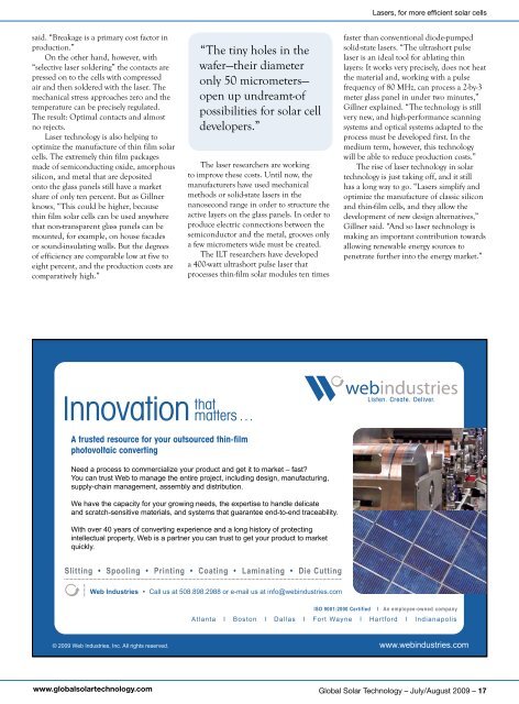 download the PDF - Global Solar Technology