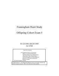 Framingham Heart Study Offspring Cohort Exam 5