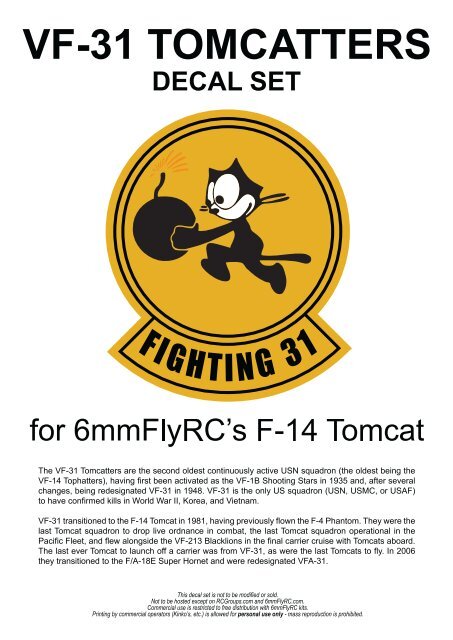 VF-31 Tomcatters Decal Set - RCGroups.com