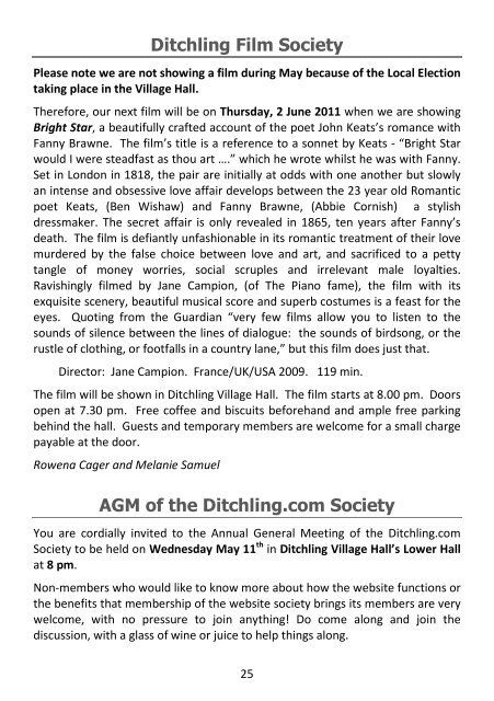 The Beacon May 2011 - Beacon Parish of Ditchling, Streat ...