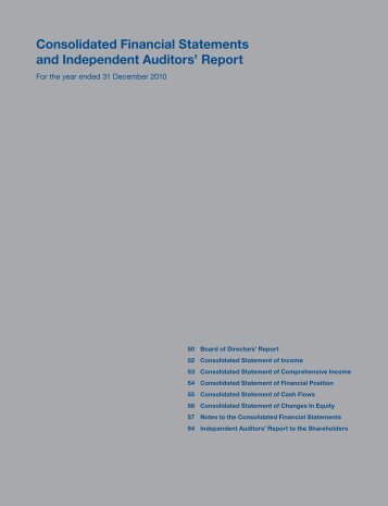 Consolidated Financial Statements and Independent Auditors' Report