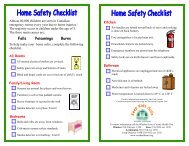 Home Safety Checklist - Windsor Essex County Health Unit
