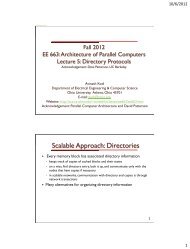 Directory Cache Coherence Protocols - Ace - Ohio University