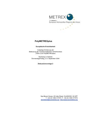 PolyMETREXplus - METREX - The Network of European ...