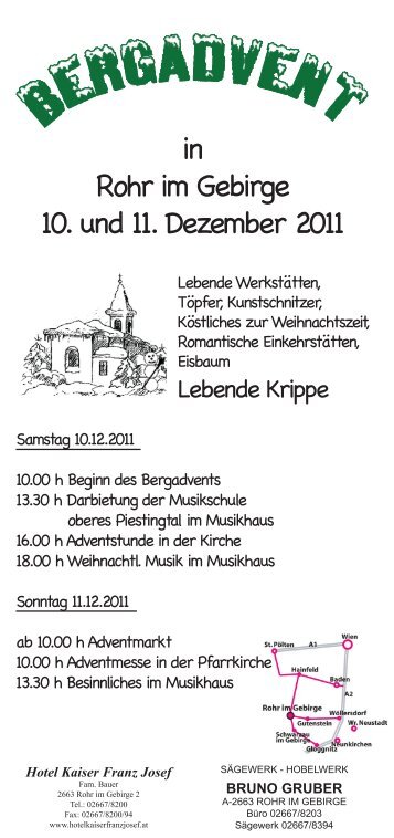 in Rohr im Gebirge 10. und 11. Dezember 2011 - Deko Print