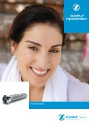 Produktkatalog SwissPlus - Zimmer Dental GmbH