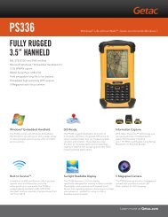 Getac PS336 Features & Specification Sheet - Group Mobile