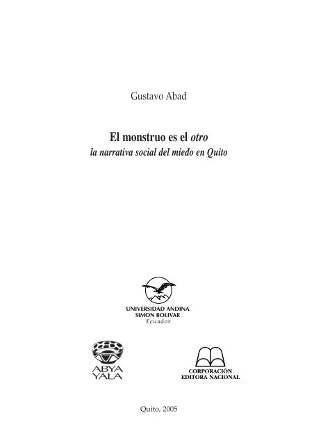 SM58-El monstruo es el otro.pdf - Repositorio UASB-Digital