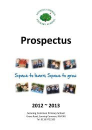 Sonning Common Primary School Prospectus 2012-2013