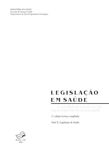 Legislação em Saúde do Trabalhador .pdf - Secretaria de Estado da ...