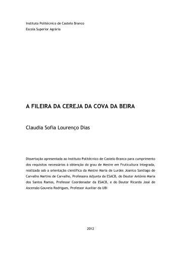 tese_CLAUDIA__DIAS final claudia.pdf - RepositÃ³rio CientÃ­fico IPCB