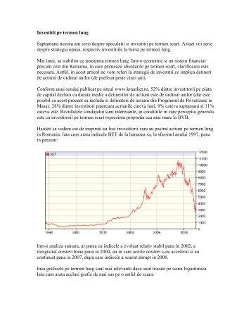 investitii pe termen lung - Kmarket.ro