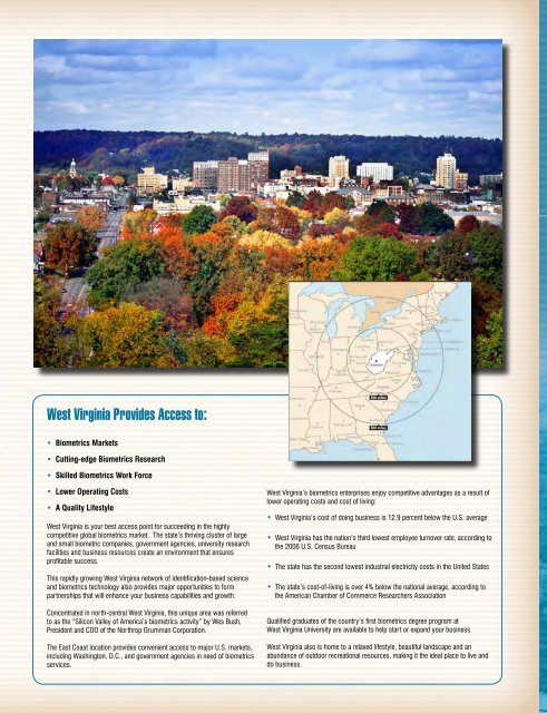 Biometrics Brochure - West Virginia Department of Commerce