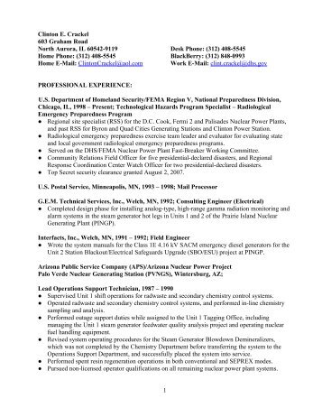 Clinton E. Crackel Resume 2010.1